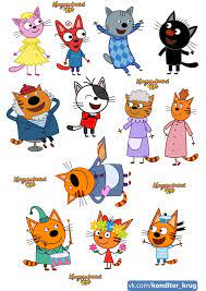 tri kota 7 fotografij milye karakuli detskie applikacii detskie kartiny