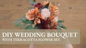 If you want fresh and beautifully arranged flowers on your big day, knk is for you! Ling S Tutorial How To Make Beautiful Bouquet With Terracotta Flowers Set Youtube