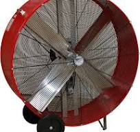 MaxxAir BF36BD RED High Velocity Belt Drive Drum Fan, 36-Inches, Red