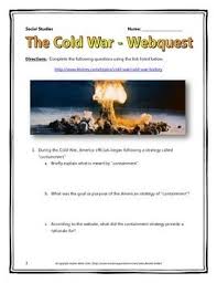 Cold War Webquest With Key 24 Questions From History Com Cold War Webquest Social Studies Middle School