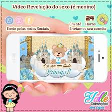 Video Revelação do Sexo do Bebê (é Menino) | Elo7