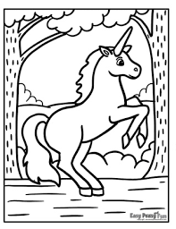 unicorn coloring pages 50 printable sheets easy peasy and fun