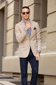 There is nothing more classic than a camel coat. Casual Khaki Blazer He Spoke Style Shop Blazer Outfits Men Tan Blazer Outfits Mens Fashion Suits Casual