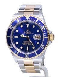 The timepiece is in excellent condition. Rolex Oyster Submariner Gold Steel Blue Dial 40 Mm Kleen Edelmetalen