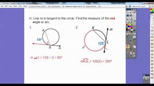 Arc length and areas of sectors lesson 8: Geometry Review For Test On Chapter 10 On Circles Youtube