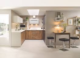 Trend Cube Cuisinella Cuisine Blanche Et Bois Mobilier De Salon
