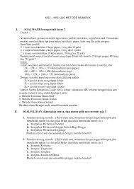 Check spelling or type a new query. Kisi Soal Metode Numerik Jawabanku Id