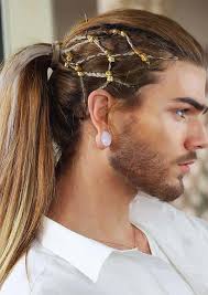 Browse Here For Modern Looking Ponytail Hair Styles Ideas For Men In 2019 Like Women Ponytail Is Also One O Long Hair Styles Men Long Hair Styles Hair Styles