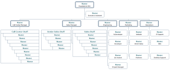Sales Company Org Chart Template