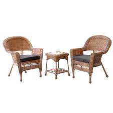 Outdoor & garden patio furniture lounge furniture (433) chairs & seating (215) conversation sets (178) sectionals (34) sofas & loveseats (16). Jeco 3 Piece Resin Wicker Patio Conversation Set In Honey And Black W00205 2 Ces017