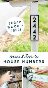 Our mailbox numbering service is a great (and inexpensive) way to add your house number to your mailbox. Smart Here S How To Make House Numbers More Visible Especially At Night With This Free Diy Sign Using Offcuts F House Numbers Diy Diy Mailbox House Numbers