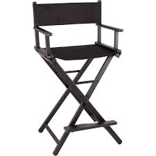 Lightweight All Black Aluminum Makeup Artist Director Chair Artist Chair Makeup Artist Chair Studio Chairs