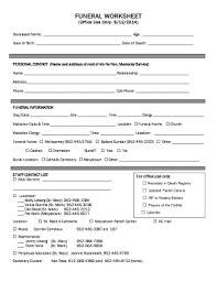 Memorial plan funeral home lovely funeral home business plan. 33 Funeral Planning Worksheet Free Worksheet Resource Plans