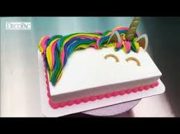 Use white fondant to make a unicorn horn ( picture at 7:20 ). How To Create A Colorful Unicorn Mane On A Unicorn Cake Diy Unicorn Cake Unicorn Cake Unicorn Birthday Cake