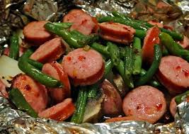 Smoked Sausage Potatoes Green Bean Foil Packs Recipes Food Foil Dinners