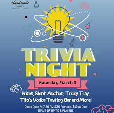 But i have no idea how to figure out which bars do trivia nights, which days, and how much they charge for drinks. Trivia Night At Tbemc Cranford Online