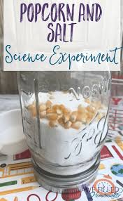 Easy Popcorn Salt Science Experiment With Directions Science For Toddlers Toddler Science Experiments Easy Science
