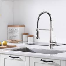 3 in 1 kitchen faucet. Owofan Kitchen Faucet With Pull Down Sprayer Industrial 1 Handle 1 Hole Or 3 Hole Faucet For Farmhouse Camper Laundry Utility Rv Wet Bar Sinks With Deck Plate Stainless Steel Brushed Nickel Pricepulse