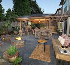 Pin By Regina Sandoval On Flower Potted Backyard Fireplace Outdoor Kitchen Patio Backyard Seating