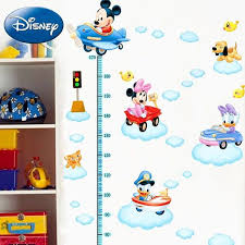 disney mickey friends driving cars growth chart wall decal