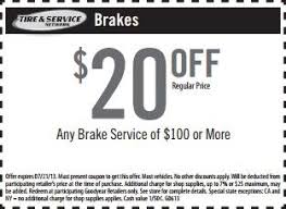 Goodyear Brake Service Coupon For June July 2013 Brake Service Goodyear Coupons