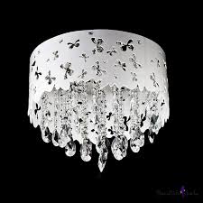 {exterior color / interior color=black with white | light option=led. Led Crystal Flush Mount Ceiling Light Shine With Glittering Hand Cut Crystal Beads Takeluckhome Com