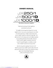 The jl audio jx series of amplifiers are designed with a specific purpose; Jl Audio Jx500 1d Manuals Manualslib