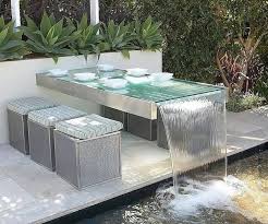 Modernes Wasserspiel Modernes Wasser Feature Wasserfall Design Gartengestaltung