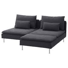Soderhamn 4er Sofa Mit Recamiere Offenes Ende Samsta Dunkelgrau Ikea Osterreich In 2020 Love Seat Comfortable Sofa Ikea Sofa