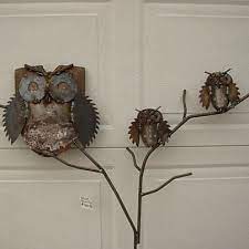 Owl Family Metal Yard Garden Art At Gold N Country Gifts Llc Wi Rustic Owl Metal Yard Art Metal Garden Art Garden Art