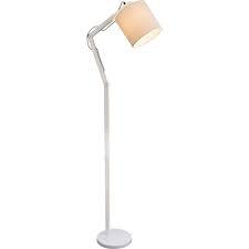 Stehlampe Gelenke Verstellbar Holz Textil H 172 Cm Mattis