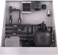 Pool Technikwand Mit Sandfilteranlage Salzwasserelektrolyse Uv Desinfektion Pool Komplettset Pp Pool Skimmer Pool
