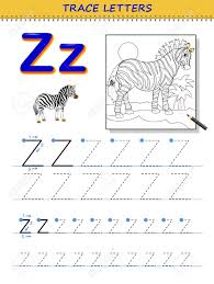 It is suitable for 4 years or. Tracing Letter Z For Study Alphabet Printable Worksheet For Kids Education Page For Coloring Book Developing Children Skills For Writing And Tracing Abc Vector Cartoon Image For School Textbook Royalty Free Cliparts