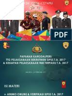 Penetapan rincian kebutuhan pegawai aparatur sipil negara di polri tahun 2021 sejumlah 1035 sebagaimana tercantum dalam lampiran keputusan menteri pendayagunaan aparatur negara dan reformasi birokrasi nomor 735 tahun 2021 tanggal 22 april 2021 tentang penetapan kebutuhan pegawai aparatur sipil negara di lingkungan. Tr Sespimmen 2017 Ok Pdf