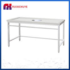 Heavy duty stainless steel kitchen work table with 4. Stainless Steel Kitchen Work Table With Cabinet 4 Drawers China Kitchen Table Working Table Made In China Com