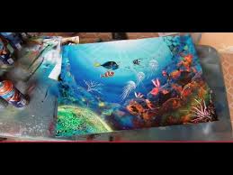 Spray Paint Art Coral Reefs Youtube