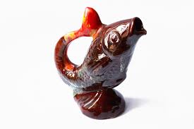Pichet En Forme De Poisson Style Vallauris Vase Broc Annees 1960 Octopus