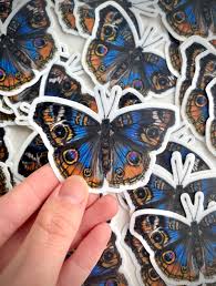 Blue Butterfly Sticker, Vinyl Waterproof Stickers, Butterfly Lover Gifts,  Gift for Friend, Magnet, Laptop Stickers, Planner Stickers,
