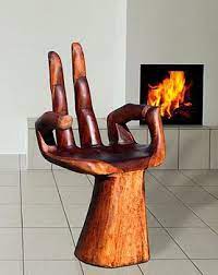 wooden buddha hand chair hand chair quirky home decor chair
