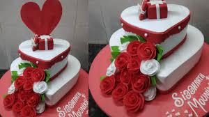To make cake designs with icing, first make buttercream frosting, which is good for decorating. Engagement Cake Engagement Cake Design Anniversary Cake Design Youtube