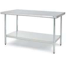 Equip your kitchen with a premium food prep surface with this john boos & co. Amazon Com John Boos 18 Gauge Stainless Steel Economy Flat Top Work Table With Galvanized Base And Shelf 96 X 30 Inch 1 Each Industrial Scientific