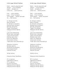 Bersemarak malaysia tercinta kibarkan panji kebesarannya kami rela menjaga namamu sejahtera malaysia. Lagu Patriotik Sejahtera Malaysia Lyrics