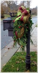 Mailbox Decor Swag Christmas Mailbox Decorations Mailbox Decor Christmas Swags