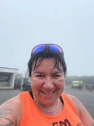 Indian Queens half marathon with great company. A bit soggy but actually  enjoyed it ☺️ went to a bike shop after, the strange ones with no engines  and met a Labrador ☺️