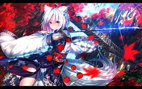 Animated man wallpaper, saint seiya omega, anime, anime boys. Hd Wallpaper Nekomata Anime Character Holding Katana Wallpaper Anime Girls Wallpaper Flare