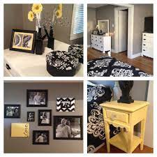 A nice grey tone is used for the wall. Pin By Courtney Pigg On My Pinterest Creations White Home Decor Home Decor Yellow Bedroom