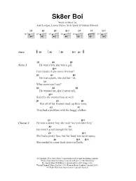 Lyrics to 'skater boy' by avril lavigne: Sk8er Boi By Avril Lavigne Guitar Chords Lyrics Guitar Instructor