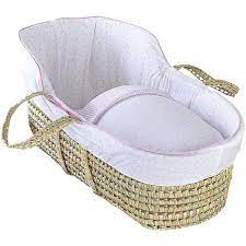Clair De Lune High Top Palm Moses Basket Pink Stars And Stripes Liked On Polyvore Featuring Home Home Pink Home Accessories Moses Basket Pink Home Decor