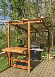 Side bar that seats 4 comfortably. Pergola Made Of 100 Pallet Wood Outdoor Bbq Area Outdoor Grill Station Backyard