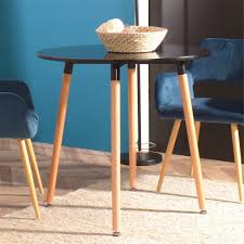 Check out our round dining table wood selection for the very best in unique or custom, handmade pieces from our kitchen & dining tables shops. Furniturer 31 5 Modern Round Dining Table Solid Wood Legs Black Walmart Com Walmart Com